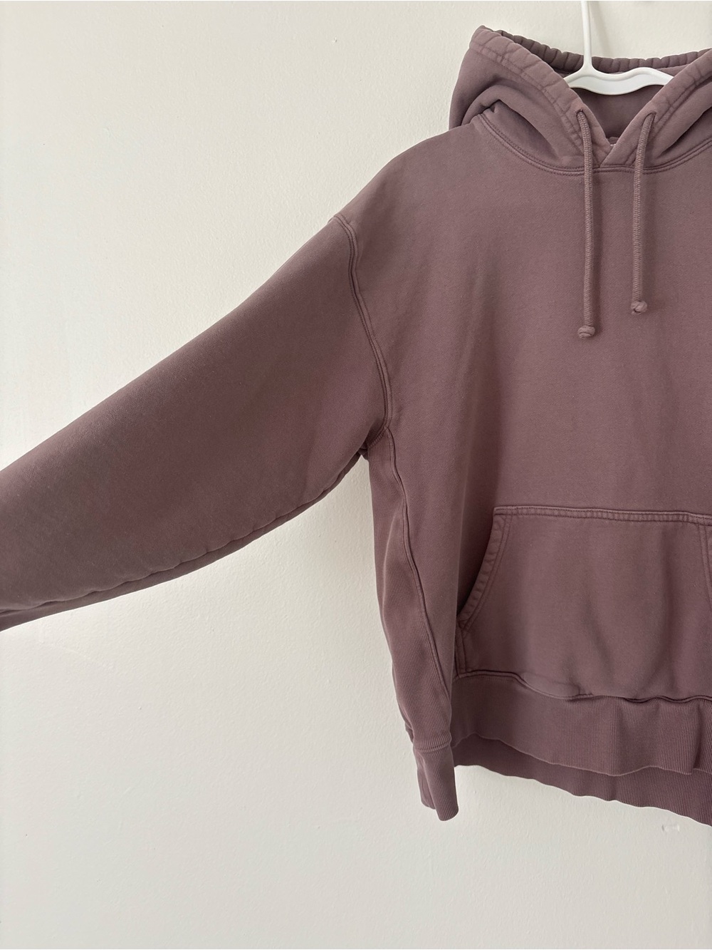 Aritzia TNA Mauve Purple Cozy Fleece Boyfriend Fit Hoodie Size Small - Picture 6 of 9